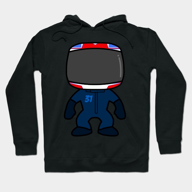 Esteban Ocon Custom Bobblehead - 2021 Season Hoodie by GreazyL